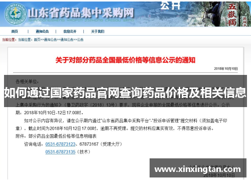 如何通过国家药品官网查询药品价格及相关信息